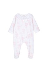 Patachou Patachou-ecru kruippakje met roze print