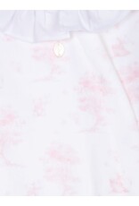 Patachou Patachou-ecru kruippakje met roze print