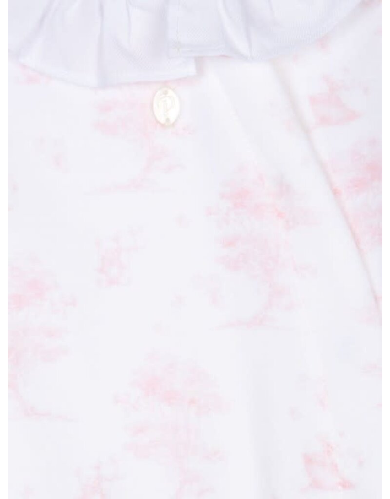 Patachou Patachou-ecru kruippakje met roze print