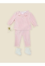 Patachou Patachou-roze setje met geborduurde bloemen