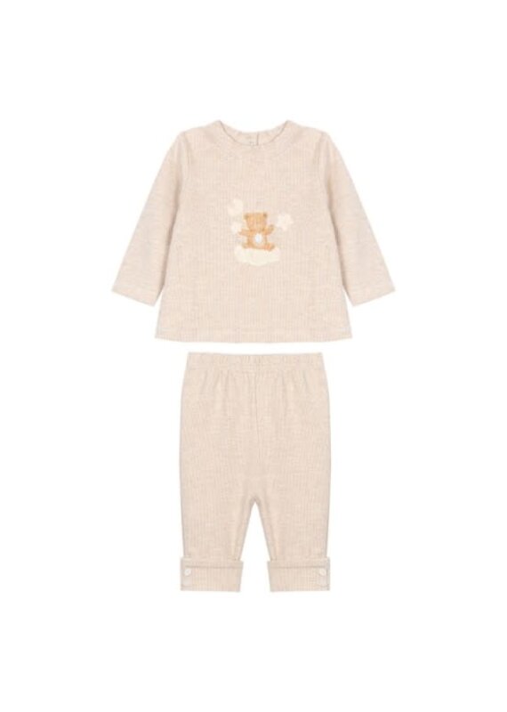 Patachou Patachou-Beige set met beertje