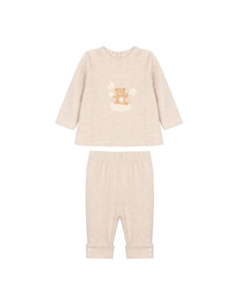 Patachou Patachou-Beige set met beertje
