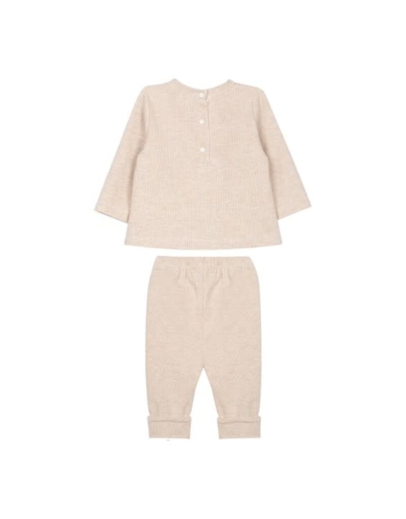 Patachou Patachou-Beige set met beertje