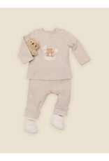 Patachou Patachou-Beige set met beertje