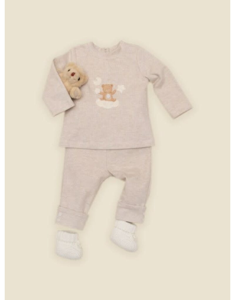 Patachou Patachou-Beige set met beertje