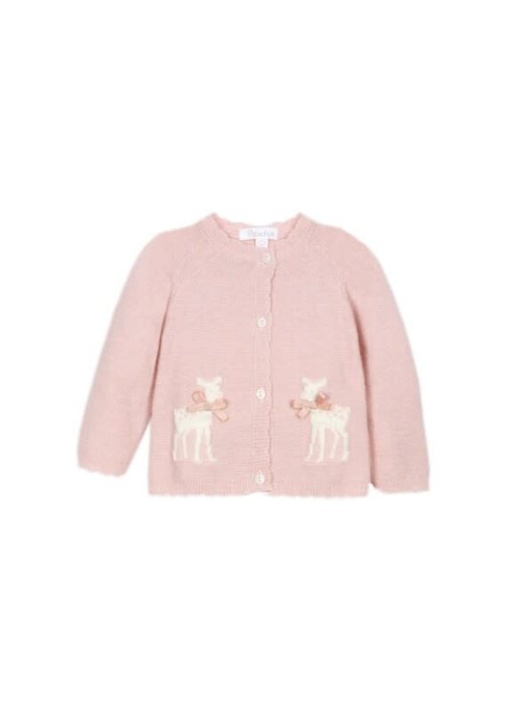 Patachou Patachou-roze vestje met hertjes-knoopjes