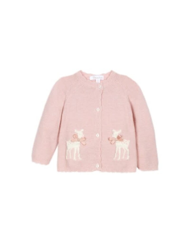 Patachou Patachou-roze vestje met hertjes-knoopjes