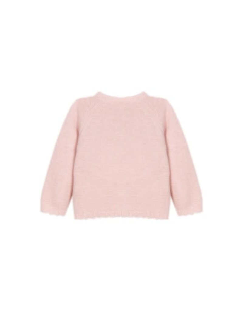 Patachou Patachou-roze vestje met hertjes-knoopjes