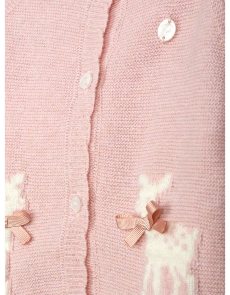 Patachou Patachou-roze vestje met hertjes-knoopjes