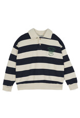 Mipounet Mipounet - Piero Polo Sweatshirt - Ecru/ blauw