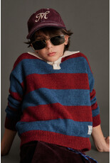 Mipounet Mipounet - Andrea Polo knit - blauw/aubergine