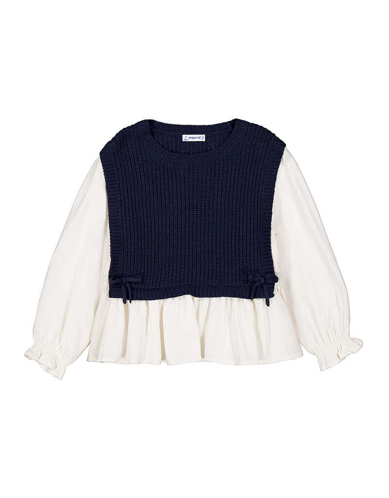 mayoral Mayoral -  Trui Elza - glinsters blauw