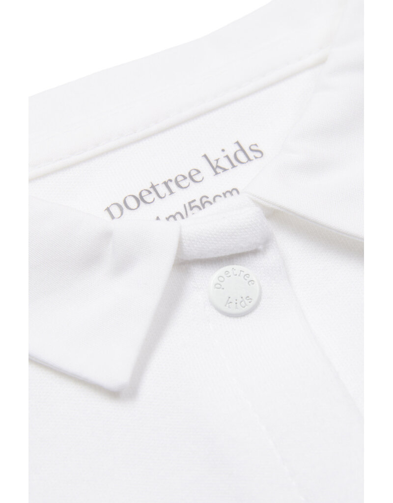 Poetree Kids Poetree -2-Delige baby set wit shirt met denim blue broekje