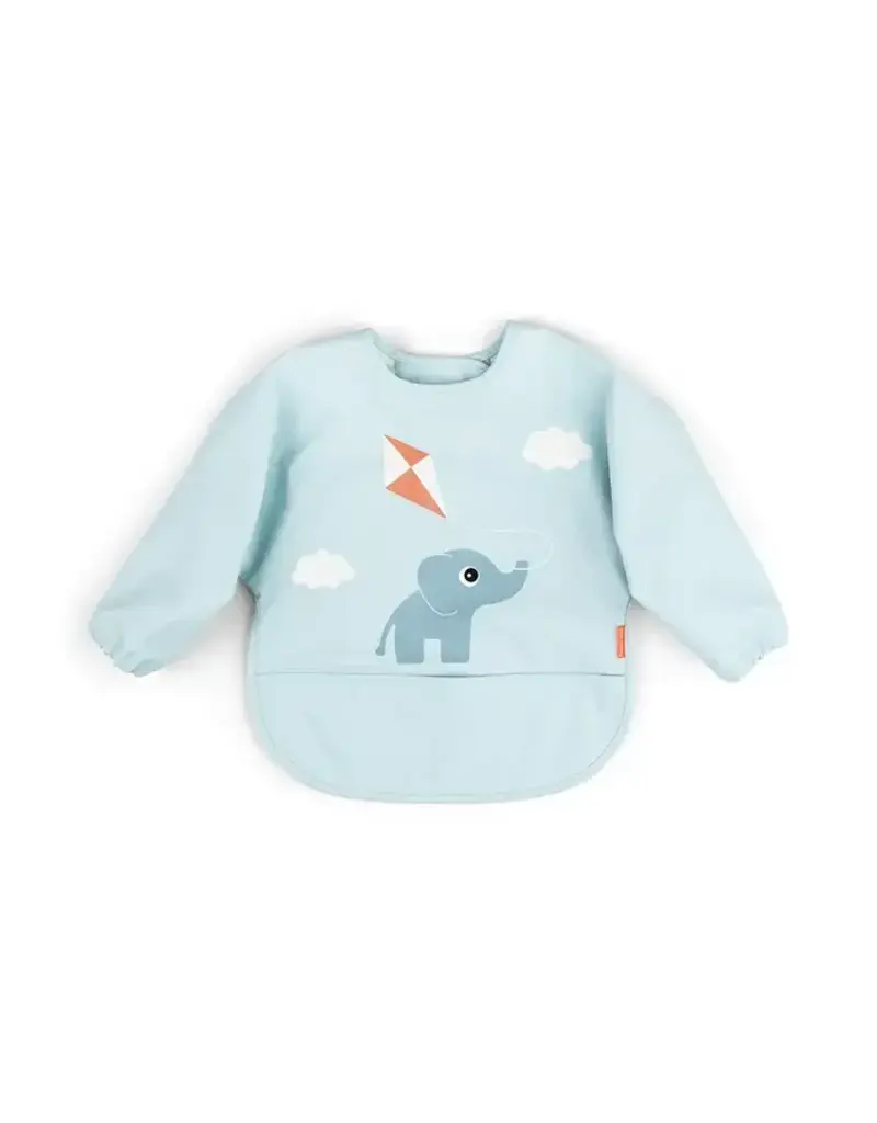 Done by Deer Done by deer-Sleeved pocket bib - Playground - Blue 6-18M