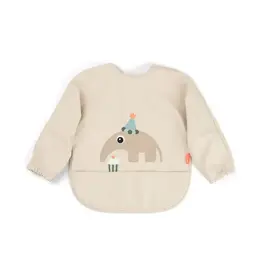 Done by Deer Done by deer-Sleeved pocket bib - Celebration-Sand
