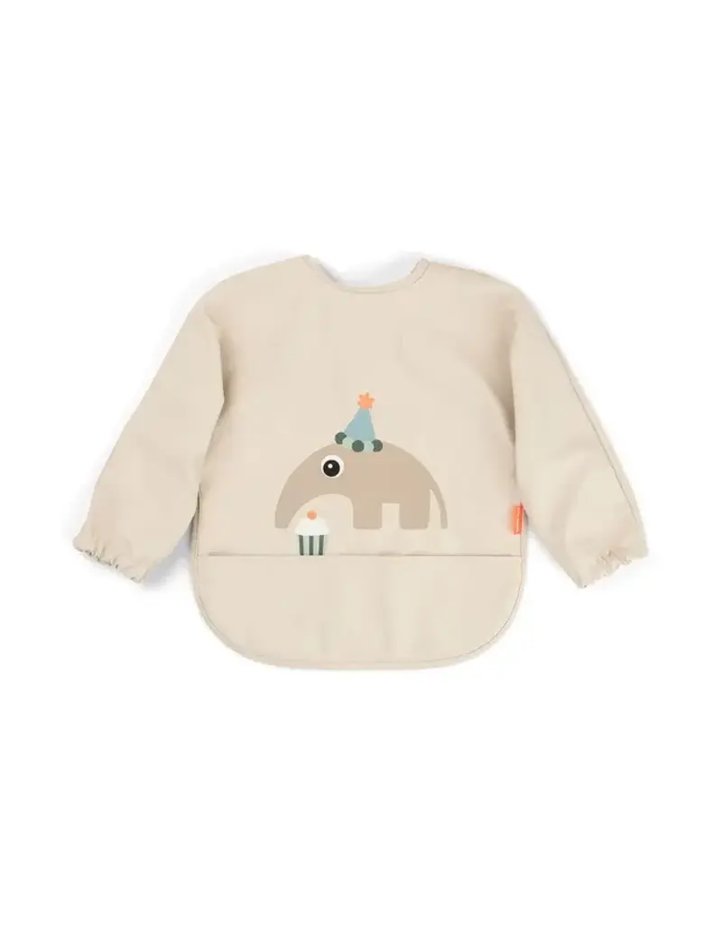 Done by Deer Done by deer-Sleeved pocket bib - Celebration-Sand