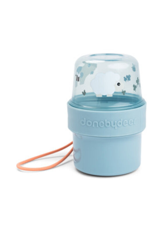 Done by Deer Done by Deer - To go 2-way snack container S Tiny farm Blue