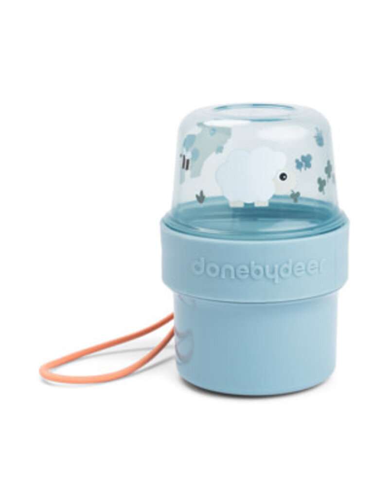 Done by Deer Done by Deer - To go 2-way snack container S Tiny farm Blue