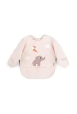 Done by Deer Done by deer-Sleeved pocket bib - Playground - Powder 6-18M