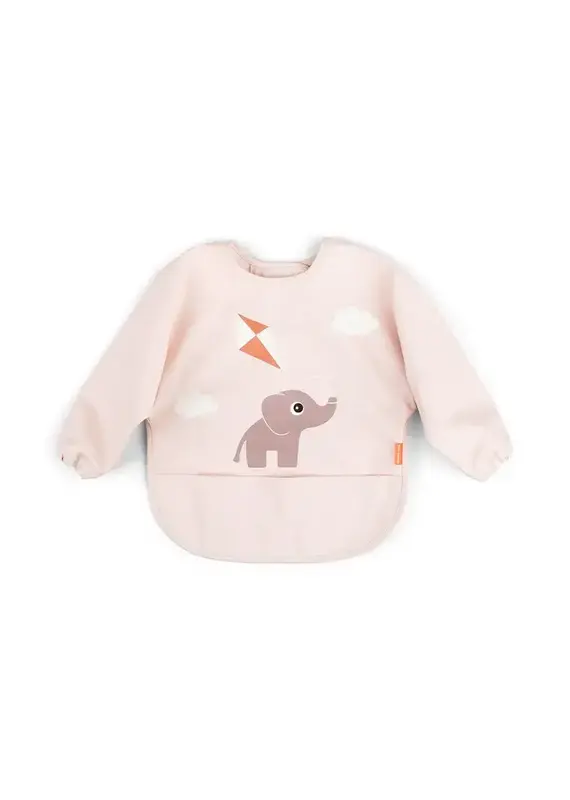 Done by Deer Done by deer-Sleeved pocket bib - Playground - Powder 6-18M