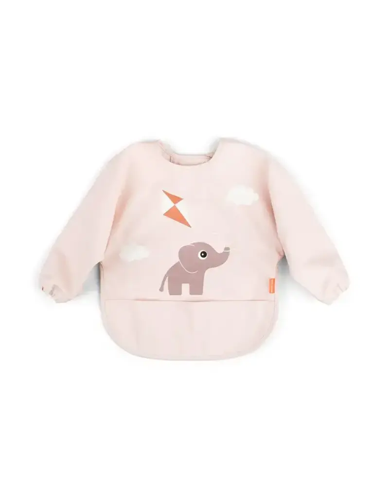 Done by Deer Done by deer-Sleeved pocket bib - Playground - Powder 6-18M