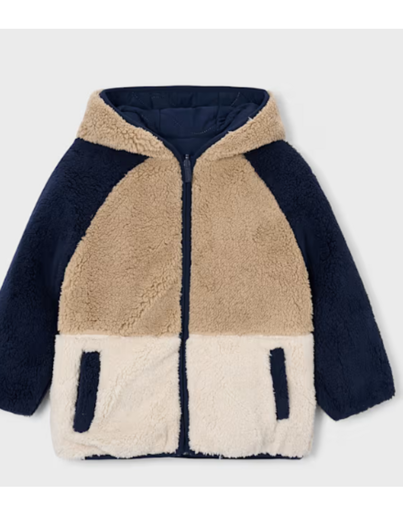 mayoral Mayoral- omkeerbare jas-sheep-blauw/beige