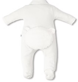 First First-kruippakje Beer eco-bont/off white