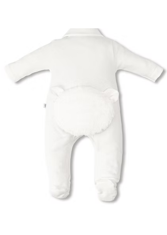 First First-kruippakje Beer eco-bont/off white