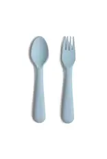 Mushie Mushie - lepel en vork powder blue