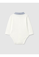 Laranjinha Laranjinha - Body Vichy point kraag - blauw