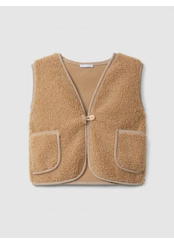 Laranjinha Laranjinha - Teddy vest - Camel