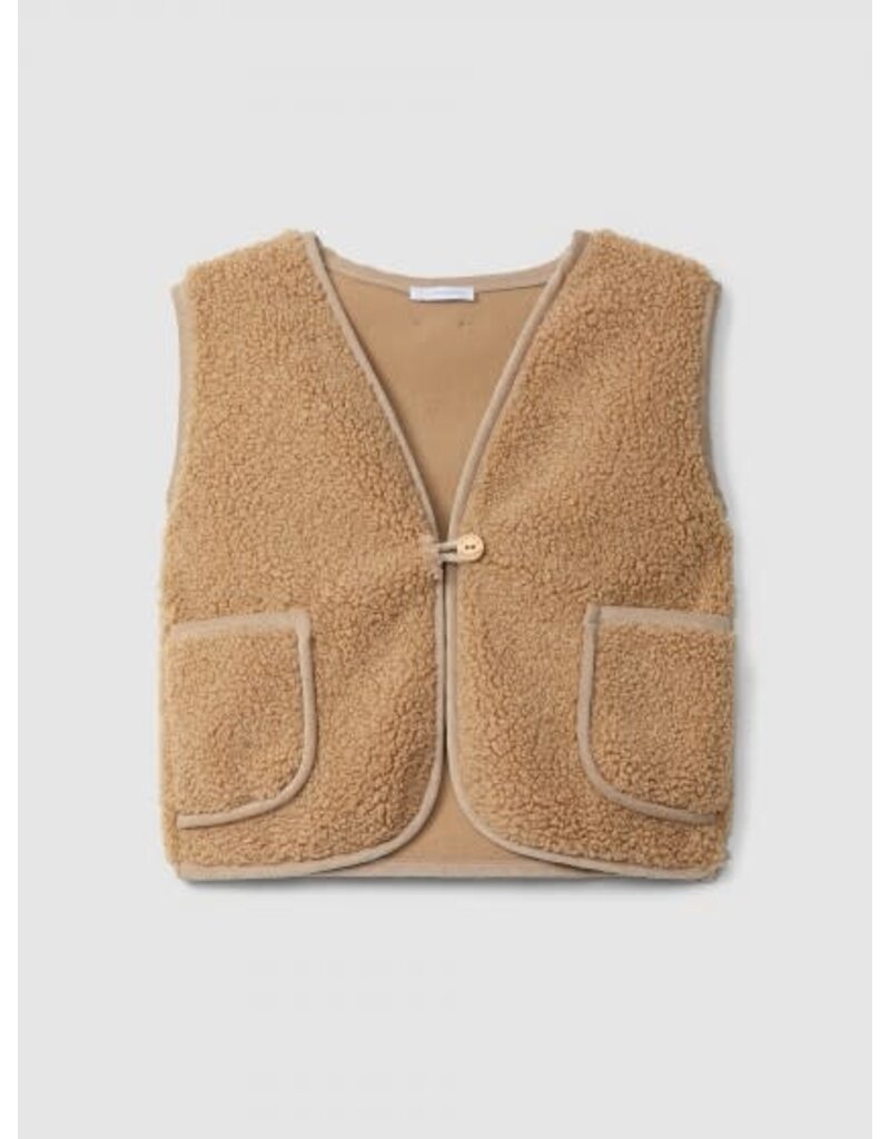Laranjinha Laranjinha - Teddy vest - Camel