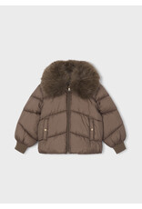 mayoral Mayoral - bruine winterjas met fur