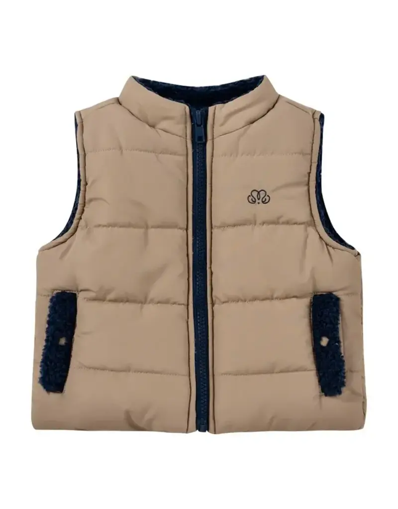 Natini Bodywarmer Arton-donkerblauw/beige
