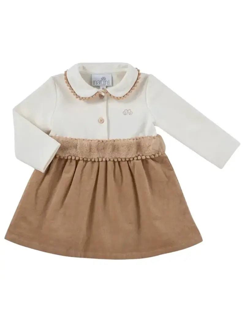 Natini Natini-kleedje Dotty-offwhite/beige