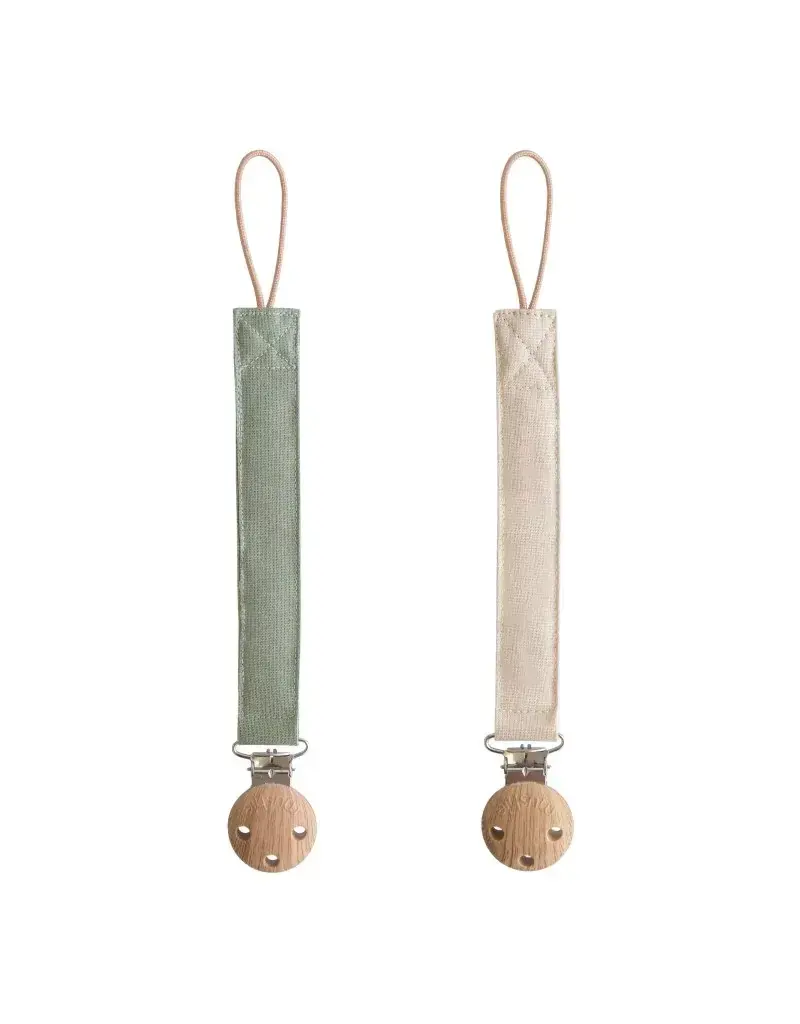 Mushie Mushie - tuttenkoord linnen groen/beige