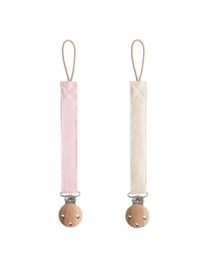 Mushie Mushie - tuttenkoord linnen beige/roze