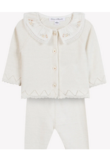 Tartine & Chocolat T&C-setje ruffled collar-ecru
