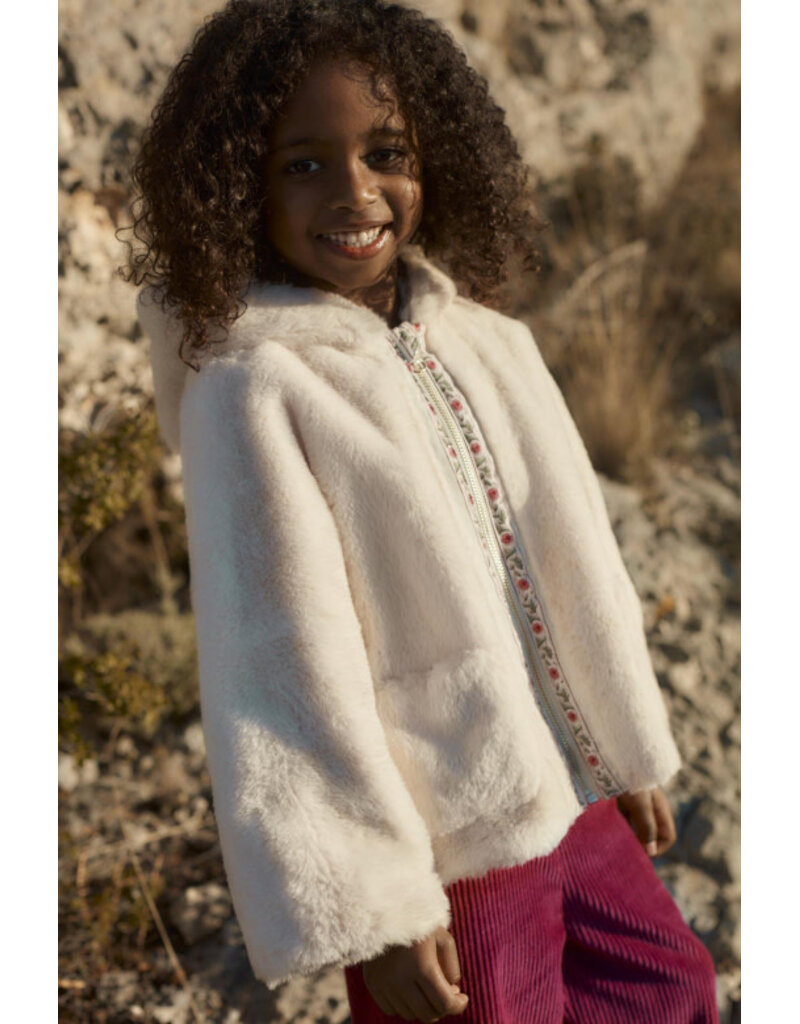 Louise Misha Louise Misha - Omkeerbare jas flowers/fake fur