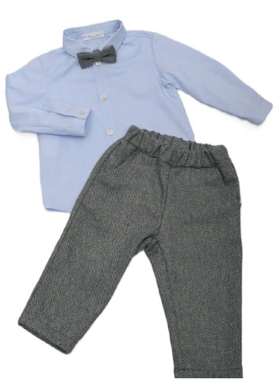 Barcellino Barcellino - set hemdje + visgraat broek