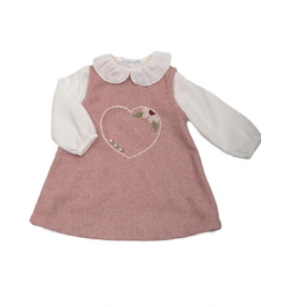 Barcellino Barcellino - set longesleeve met roze kleedje