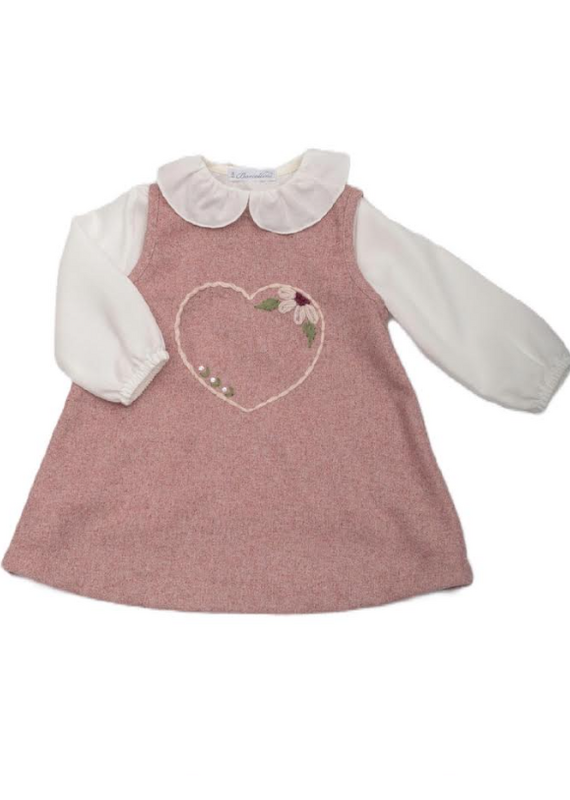 Barcellino Barcellino - set longesleeve met roze kleedje