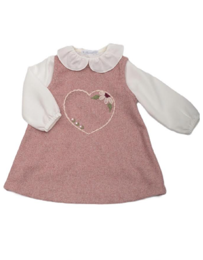 Barcellino Barcellino - set longesleeve met roze kleedje