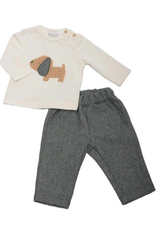 Barcellino Barcellino - set longsleeve hond + visgraat broek