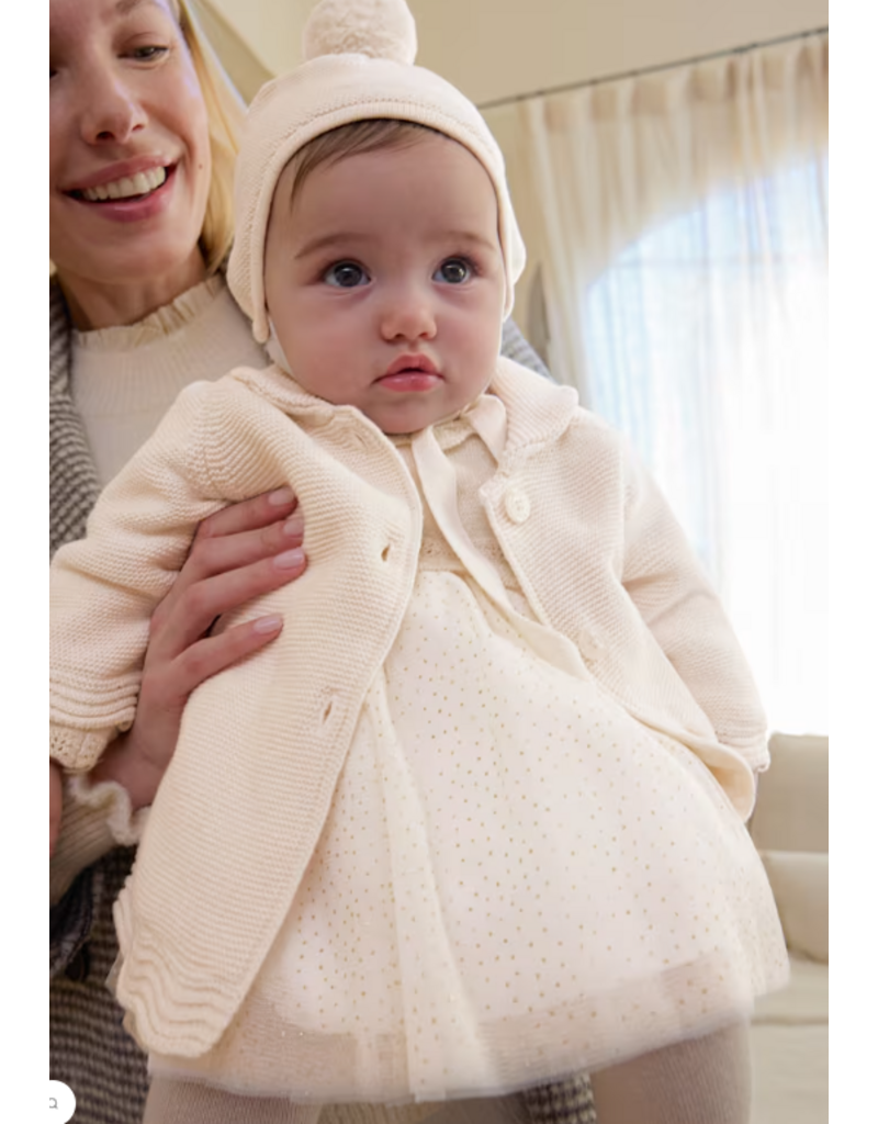 mayoral Mayoral - newborn jasje gebreid met muts