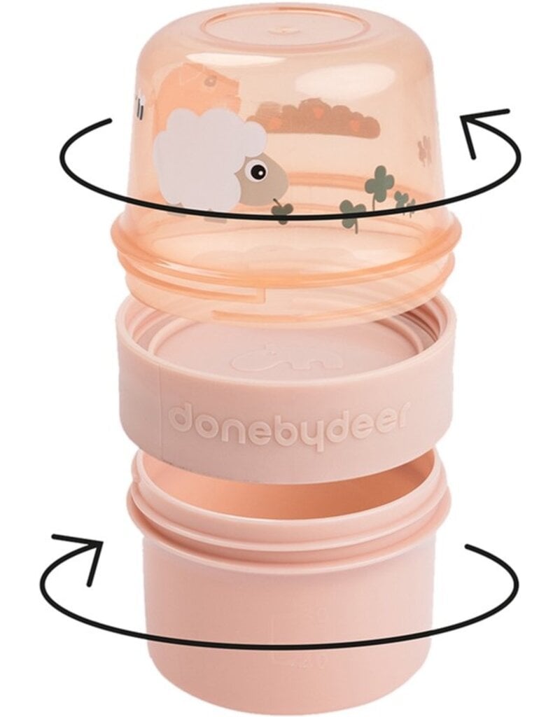Done by Deer Done by Deer - To go 2-way snack container S Birdee roze