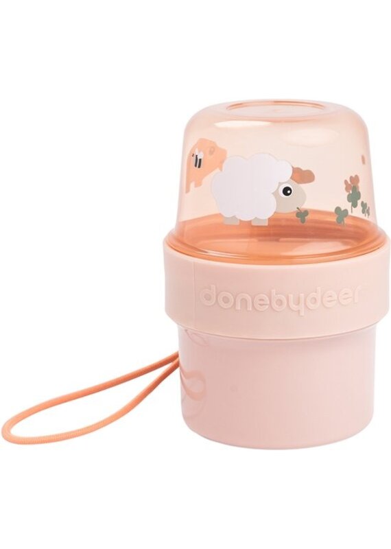 Done by Deer Done by Deer - To go 2-way snack container S Birdee roze