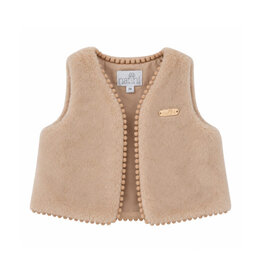 Natini Natini-gilet fur Dotty-beige