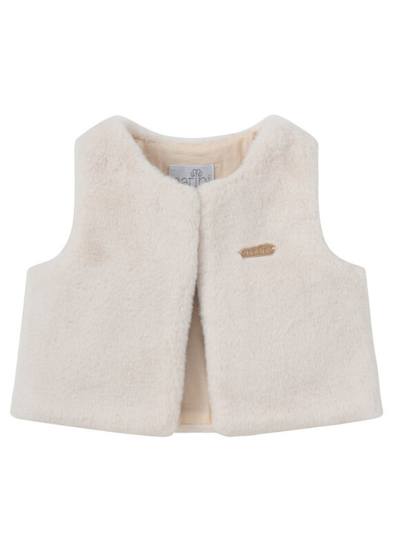 Natini Natini-gilet girl fur offwhite/cream