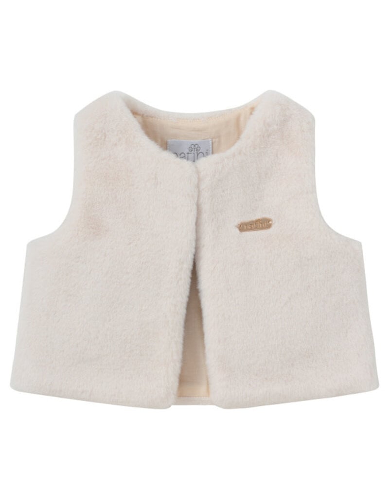 Natini Natini-gilet girl fur offwhite/cream